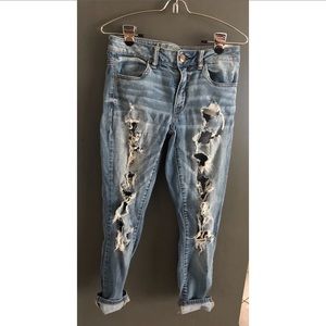 Ripped skinny jeans!